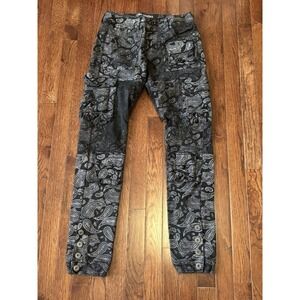 Valabasas Jeans Size 30  Streetwear Lyra Black Paisley Bandana